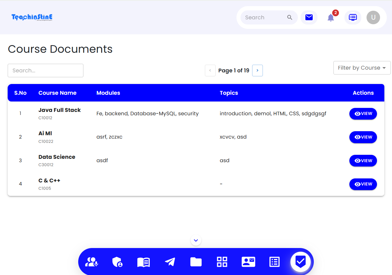 Syllabus and Study Materials View